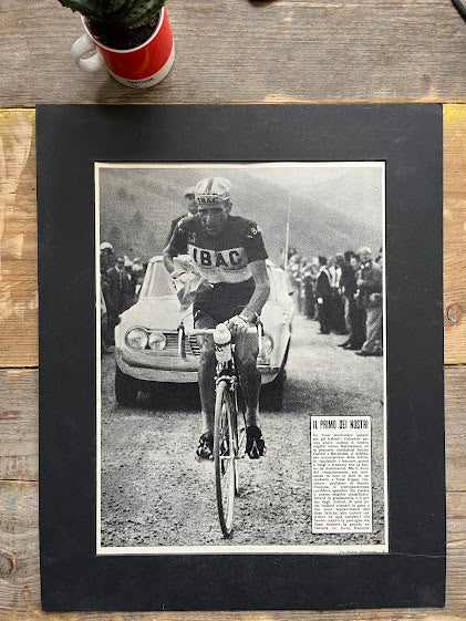 Vintage Cycling Print -Franco Balmanion Giro D'italia 1963