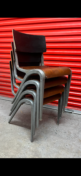 Esavian Stacking Dining Chairs by James Leonard for ESA, 1950s