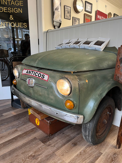 Vintage 1966 Fiat 500 front end restaurant/ cafe prop