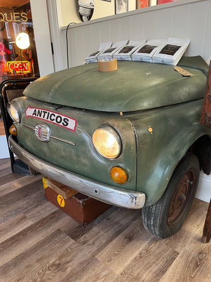 Vintage 1966 Fiat 500 front end restaurant/ cafe prop