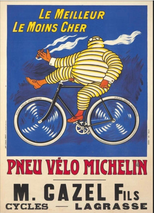 Vintage Michelin advertising print M Gazel 1912