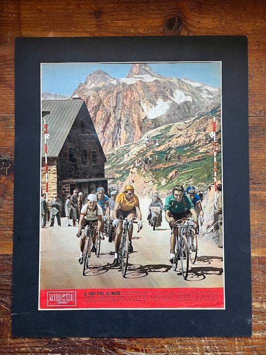 Vintage Cycling Print - Fausto Coppi / Gino Bartali Original 1950 Tour de France print