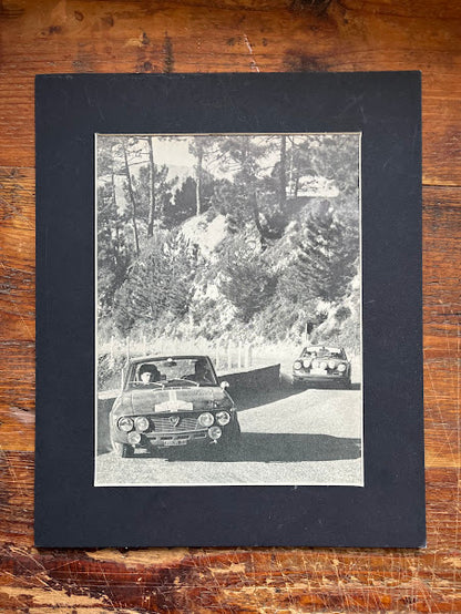 Vintage Lancia Fulvia / Porshe 911 1960s Artwork