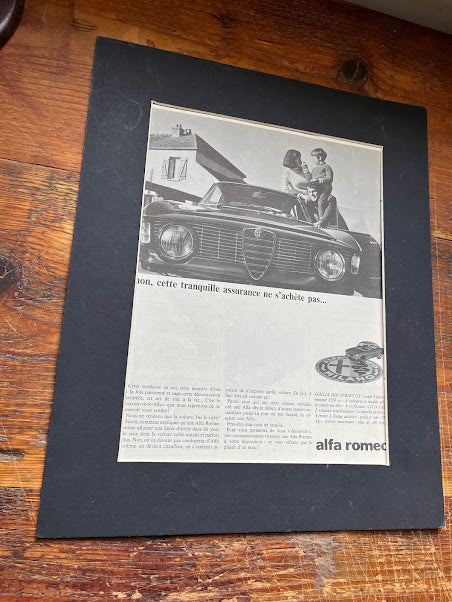 Vintage Alfa Romeo Giulia advertisment 1960s print