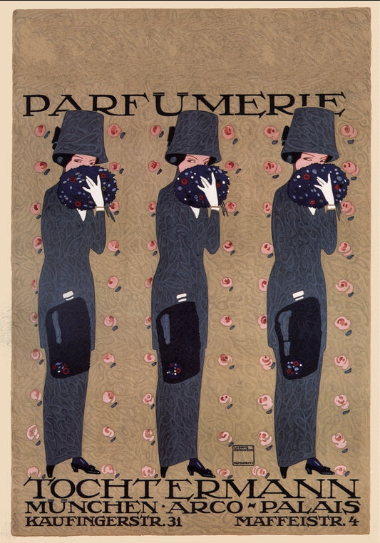 Tochtermann Parfumerie advertisement poster c1910 by Ludwig Hohlwein