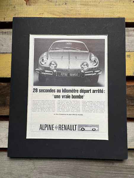 Vintage Renault Alpine 1960s advertising print