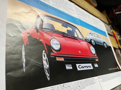 Vintage Porsche 911 Carrera advertising print 1984