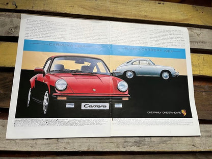 Vintage Porsche 911 Carrera advertising print 1984