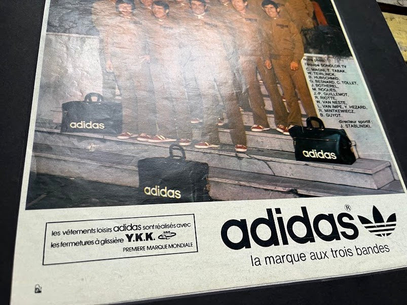 Vintage Adidas Sonolor Cycling team advertisement 1975 print