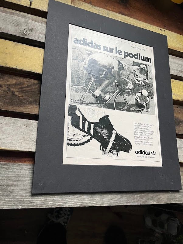 Vintage Adidas advertisement 1975 print Eddy Merckx