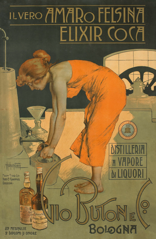 Livero Amaro Felsina - Bologna vintage poster c1903