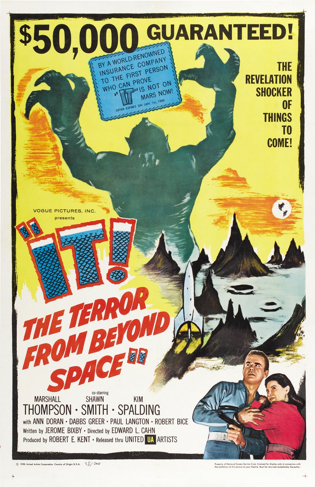 IT - The terror from beyond space" vintage movie poster - Joseph Smith