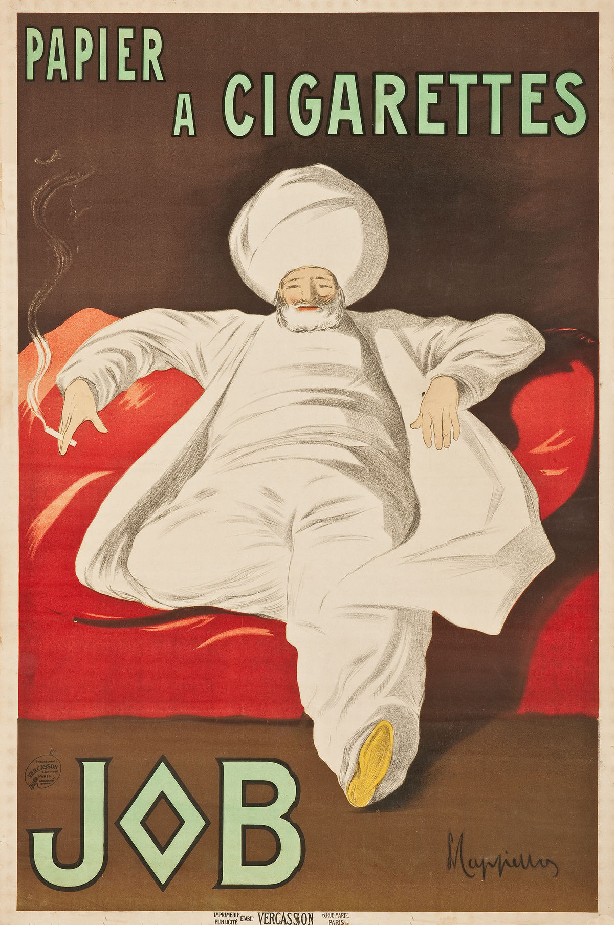 JOB Papier Cigarettes poster - Leonetto Cappiello. c1912
