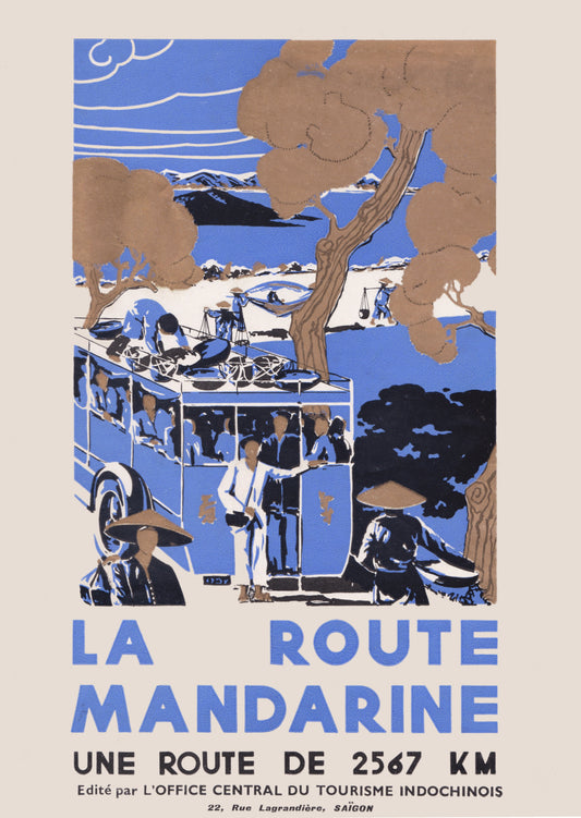 La route Mandarin vintage poster c1931