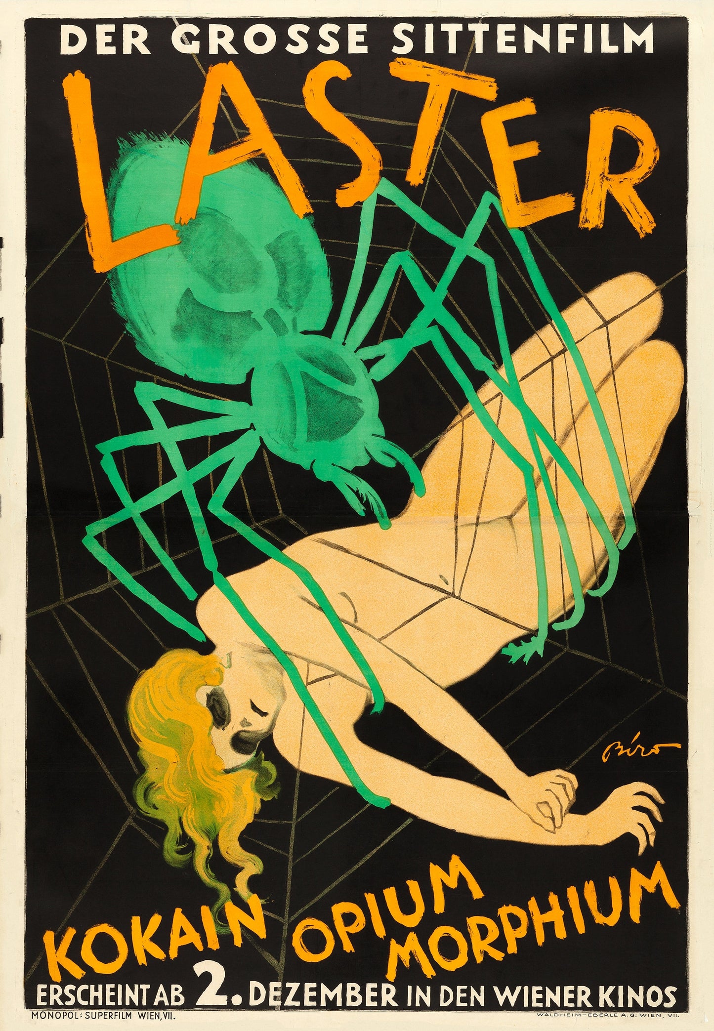 Lusts of Mankind by Rudolf Meinert: 1927 German Anti-Drug Movie Poster
