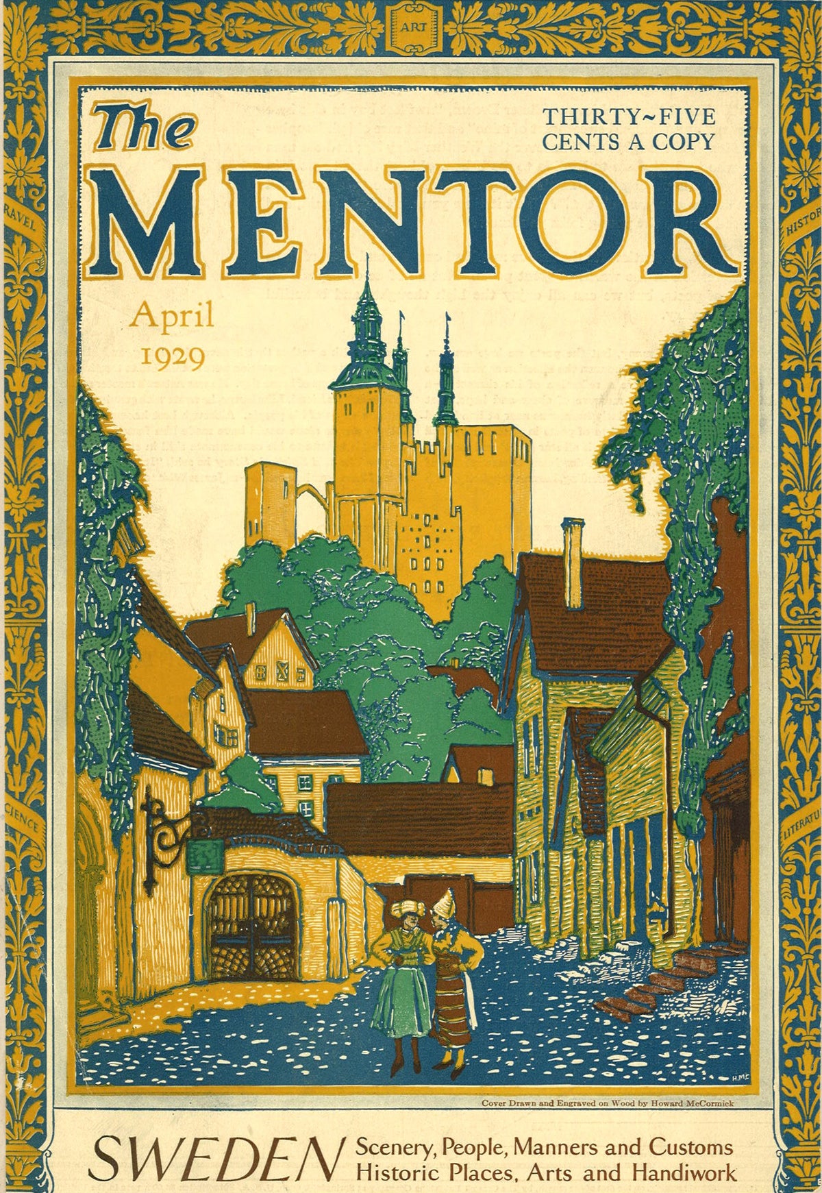 The Mentor Sweden April 1929 | Vintage Magazine Cover Print