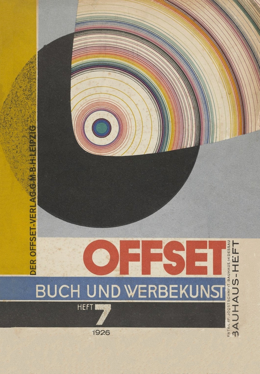 Poster bauhaus Offset Buch und Werbekunst, Joost Schmidt c1926