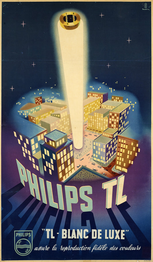 Philips TL Advertising Poster 1953