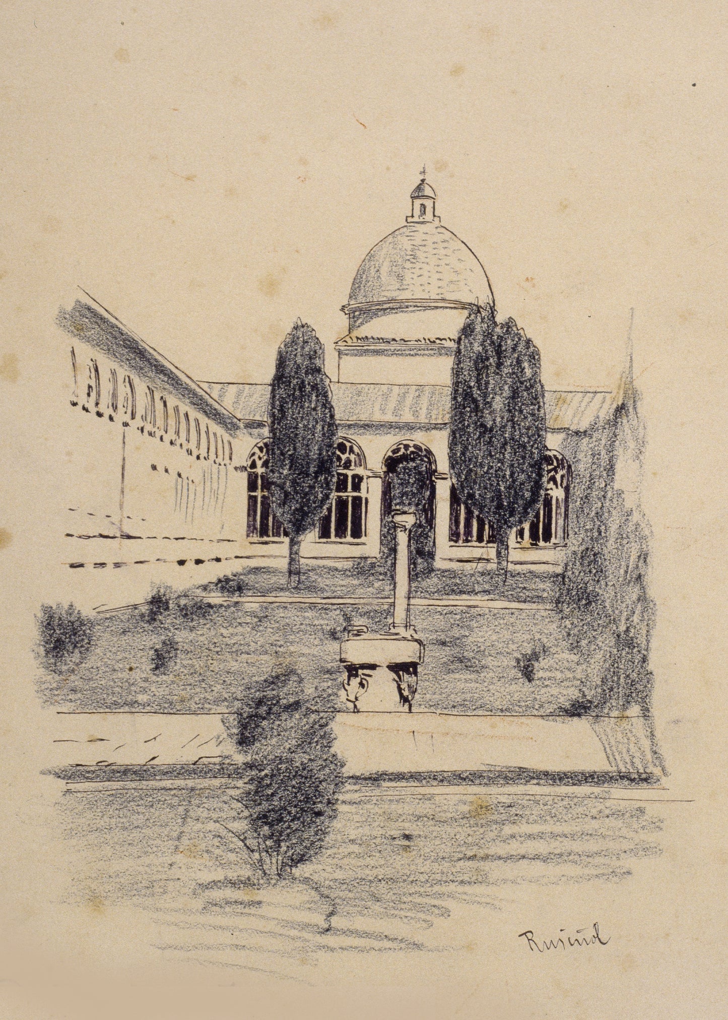 Santiago Rusinol Pisa cemetery c1894