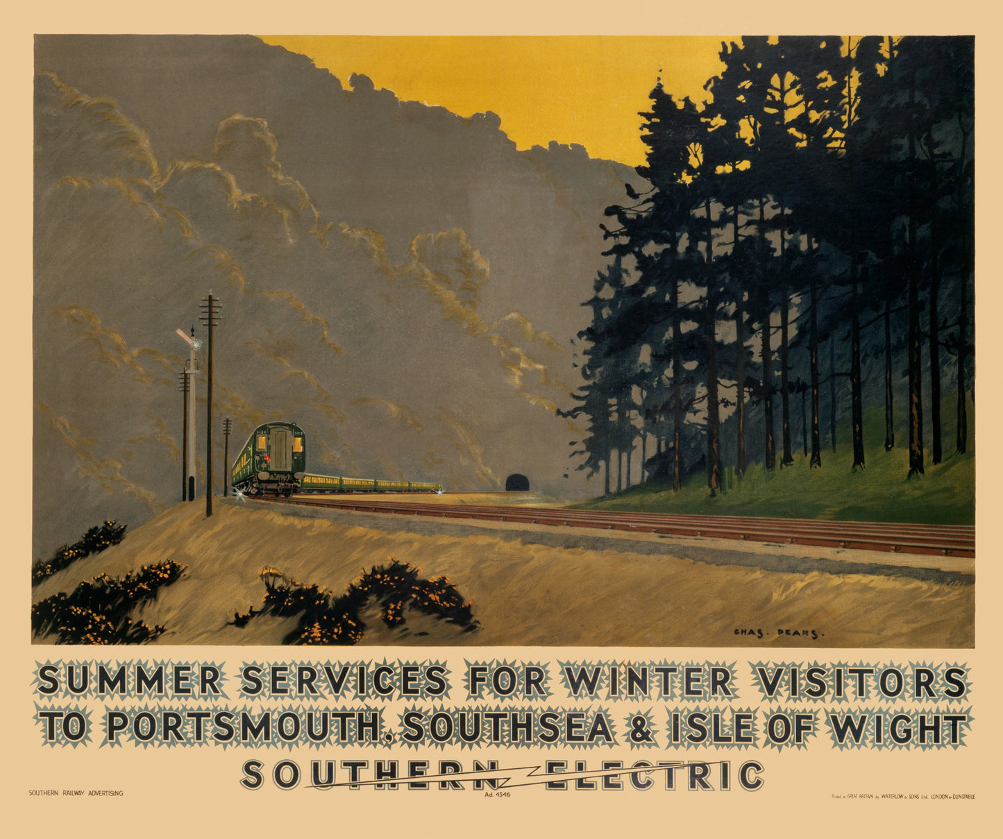 Vintage Travel poster - Portsmouth Southsea_Isle of Wight c1937