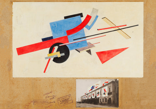 Proposal for a PROUN street celebration c1923 El Lissitzky.