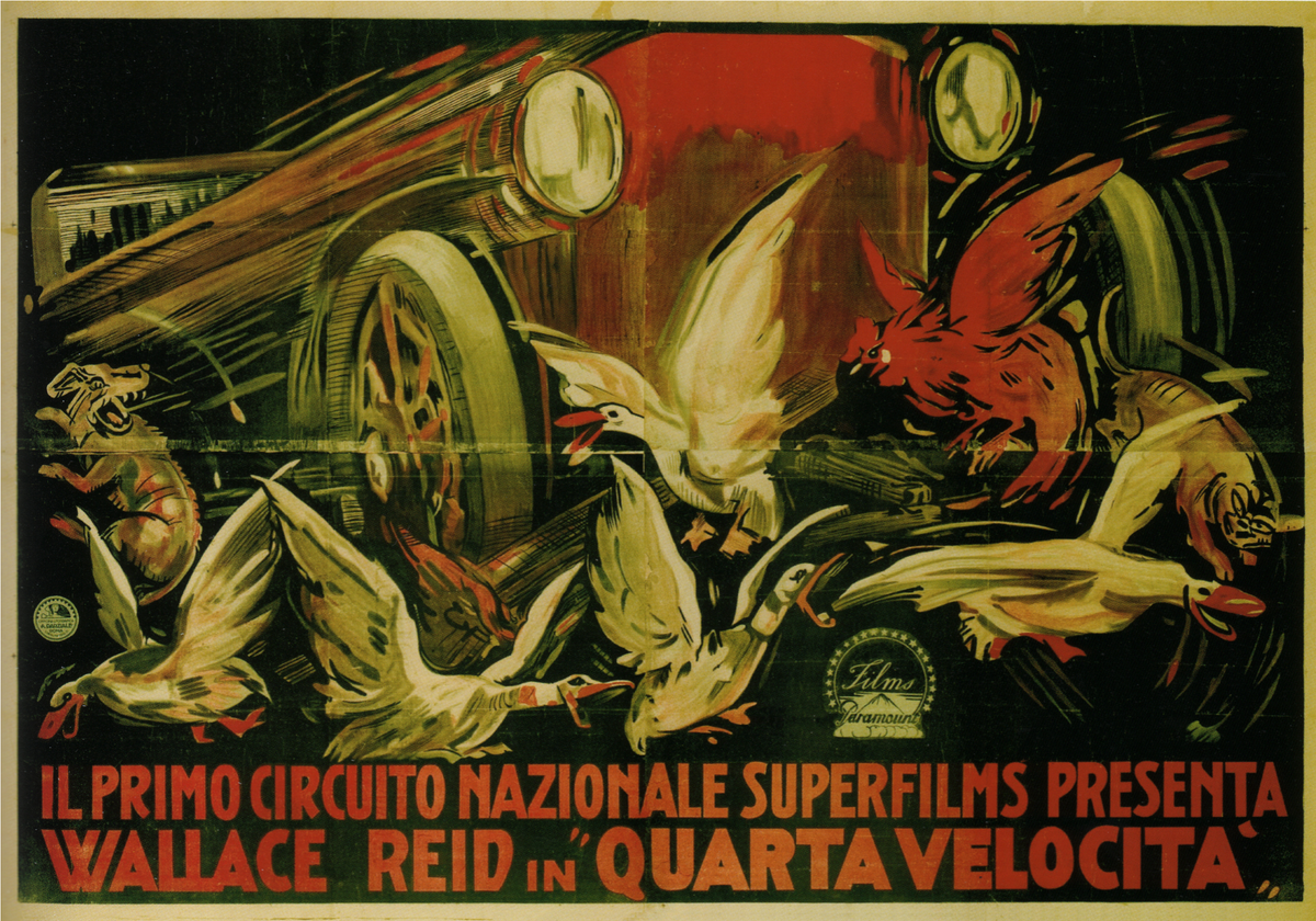 Italian movie poster c1920 Quarta velocita