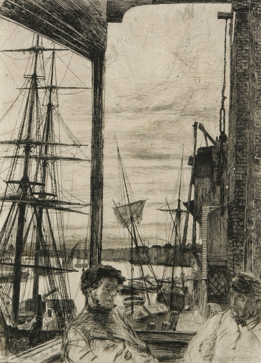 Rotherhithe James Mcneil Whistler vintage poster c1860