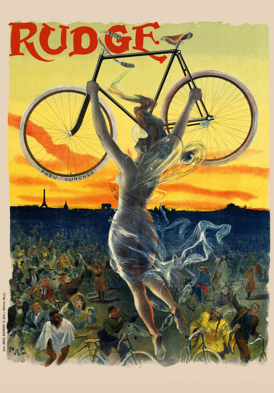 Vintage Rudge cycles poster by Pal c1898