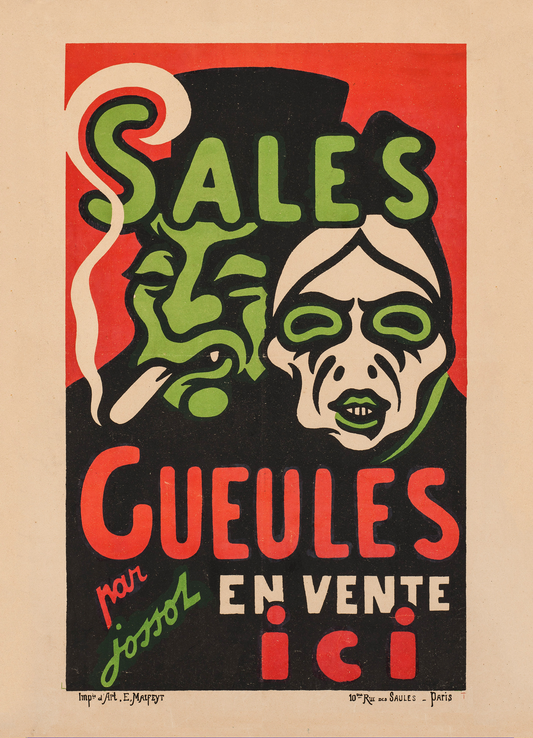 French poster Sales Gueules c1896