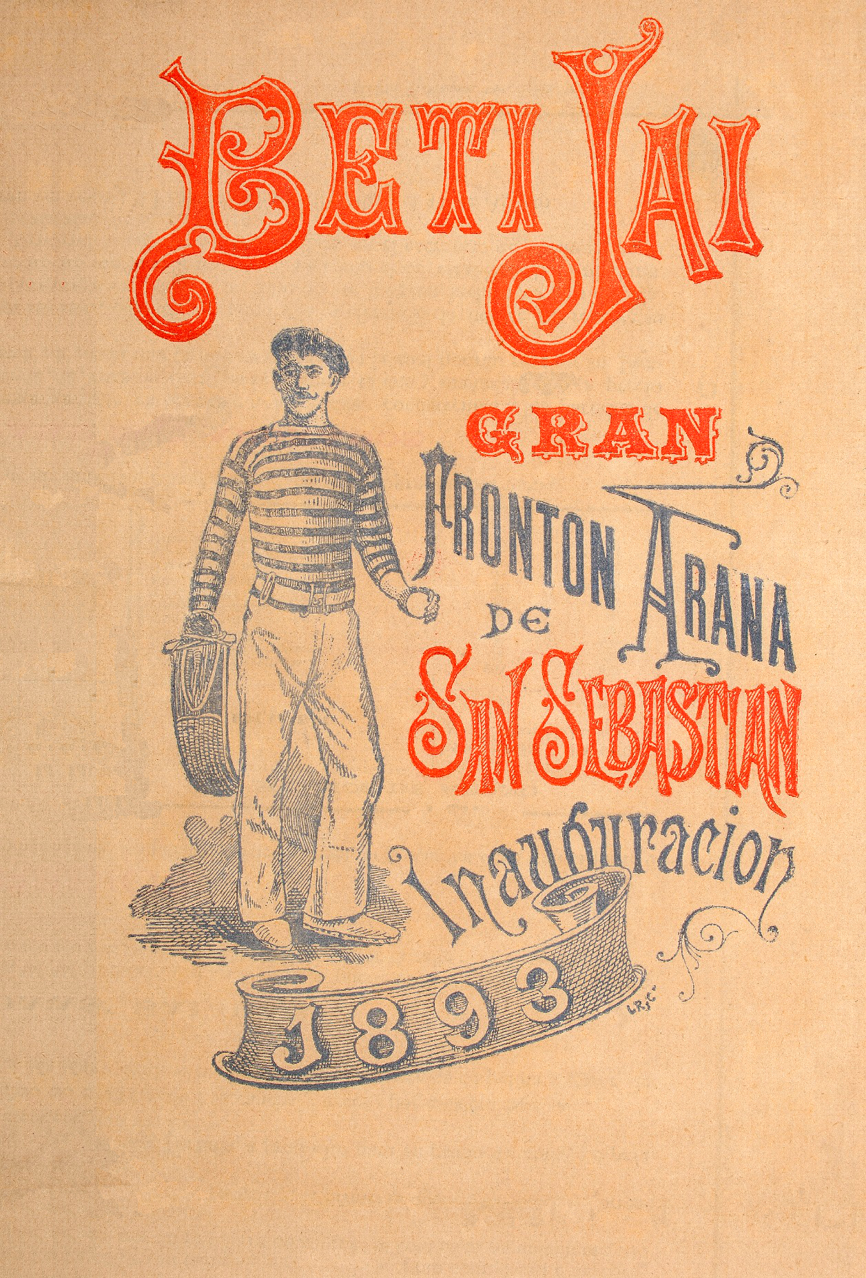 Vintage San Sebastian Beti Jai poster c1893