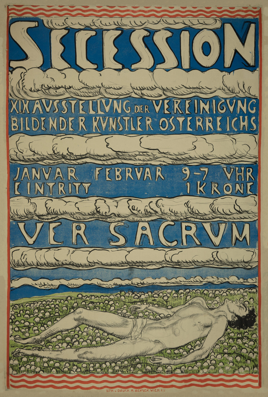 Vintage German advertising poster - Secession XIX Vienna, 1904, Ferdinand Hodler