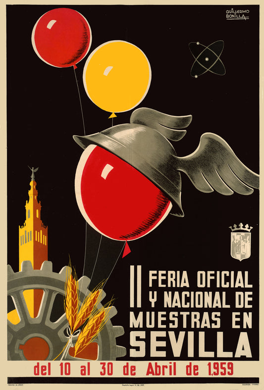 Sevilla Feria vintage poster 1959 - Seville festival