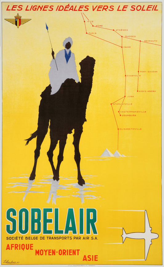 Sobelair c.1947 - Vintage Airline Travel Poster