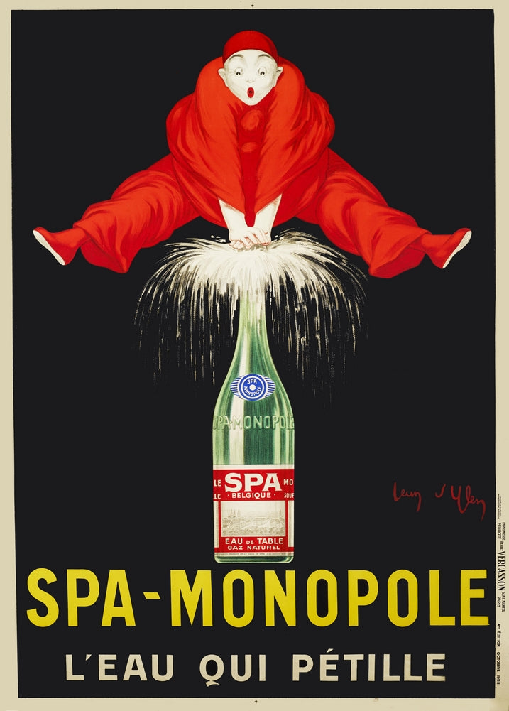 Spa Monopole Sparkling water advertising poster by Jean d'Ylen c.1928