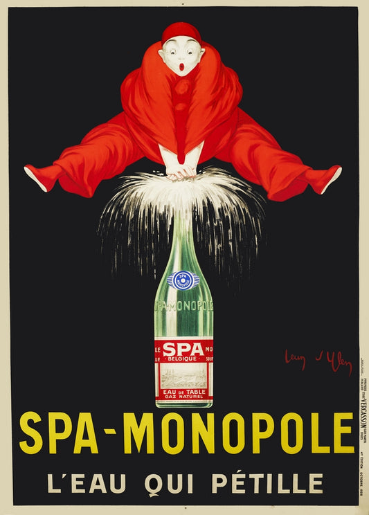 Spa Monopole Sparkling water advertising poster by Jean d'Ylen c.1928