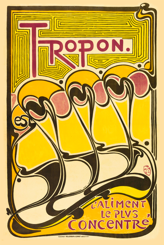 Vintage Advertising Poster - Tropon by Henry Van De Velde 1898