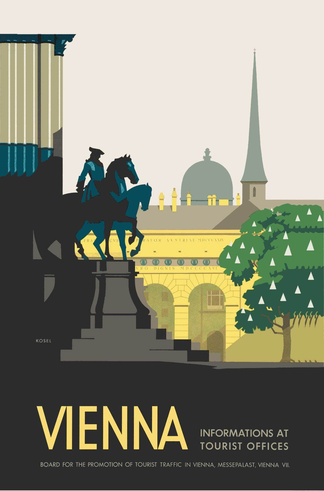 Vienna c.1930s - Kosel Vintage Travel Poster