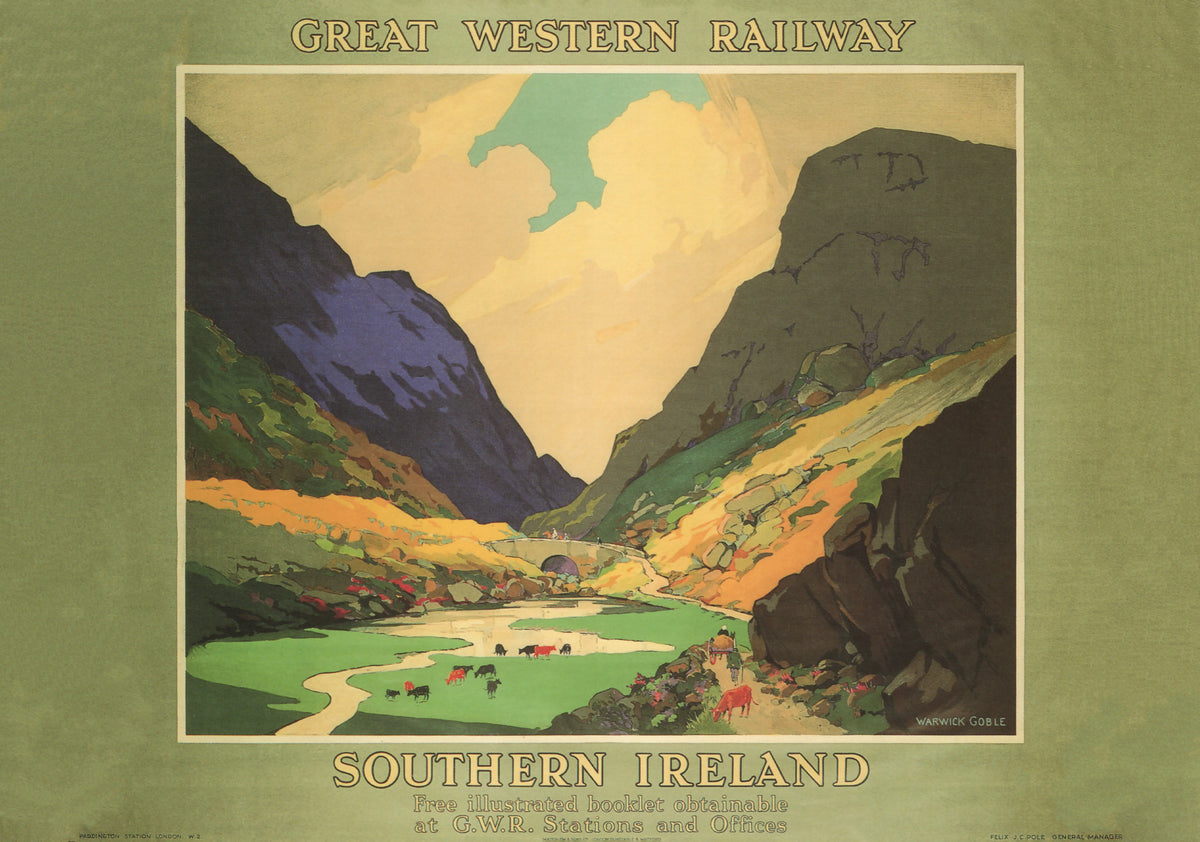 Southern Ireland c.1931 - Warwick Goble GWR Poster