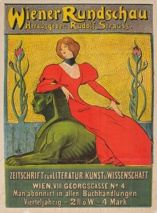 Vintage German advertising poster - Wiener Rundschau c1898-1902