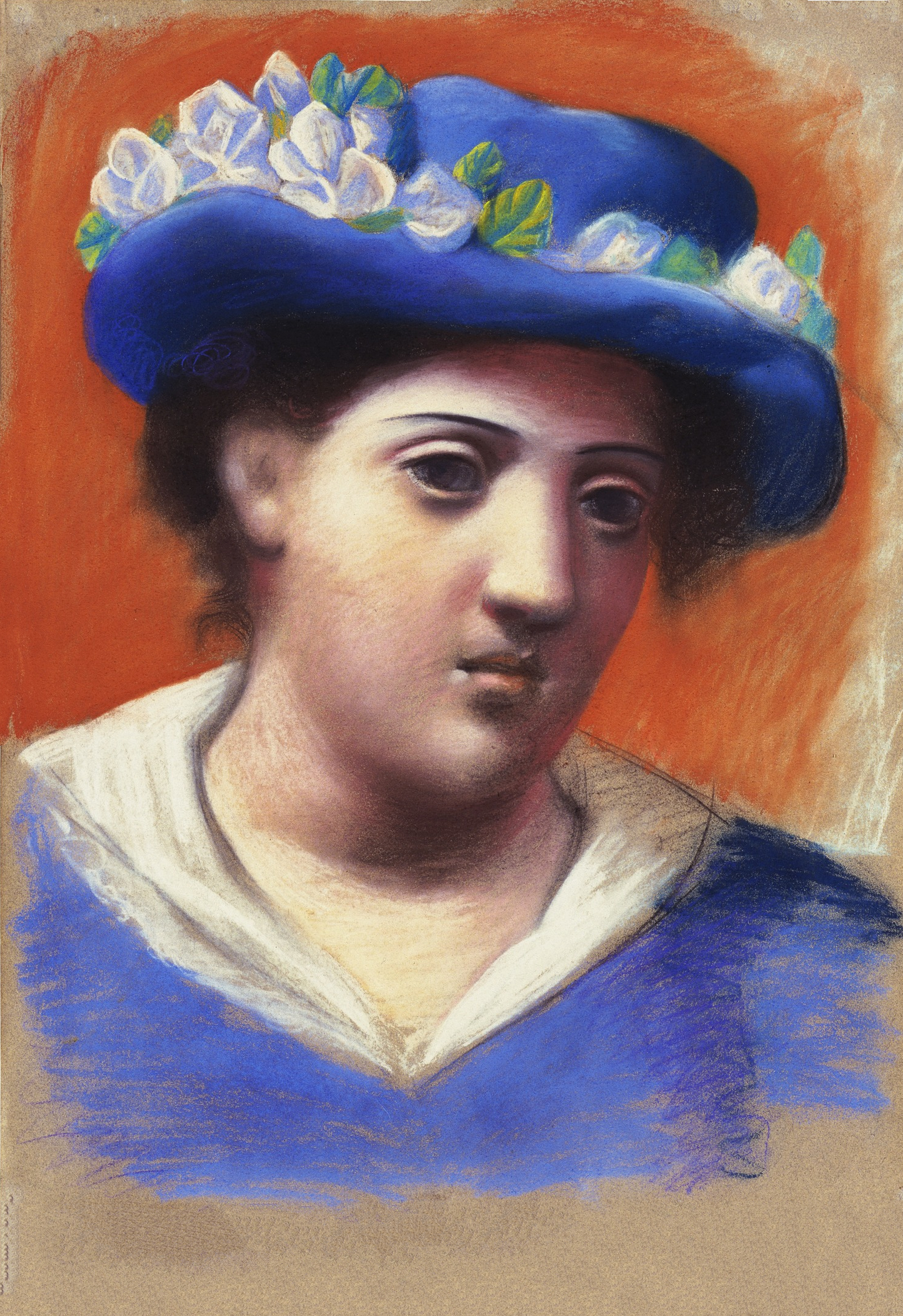 Picasso -  Woman with flowered hat c1921 reproduction poster