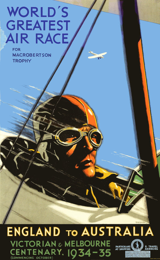 World’s Greatest Air Race 1934 - England to Australia Poster