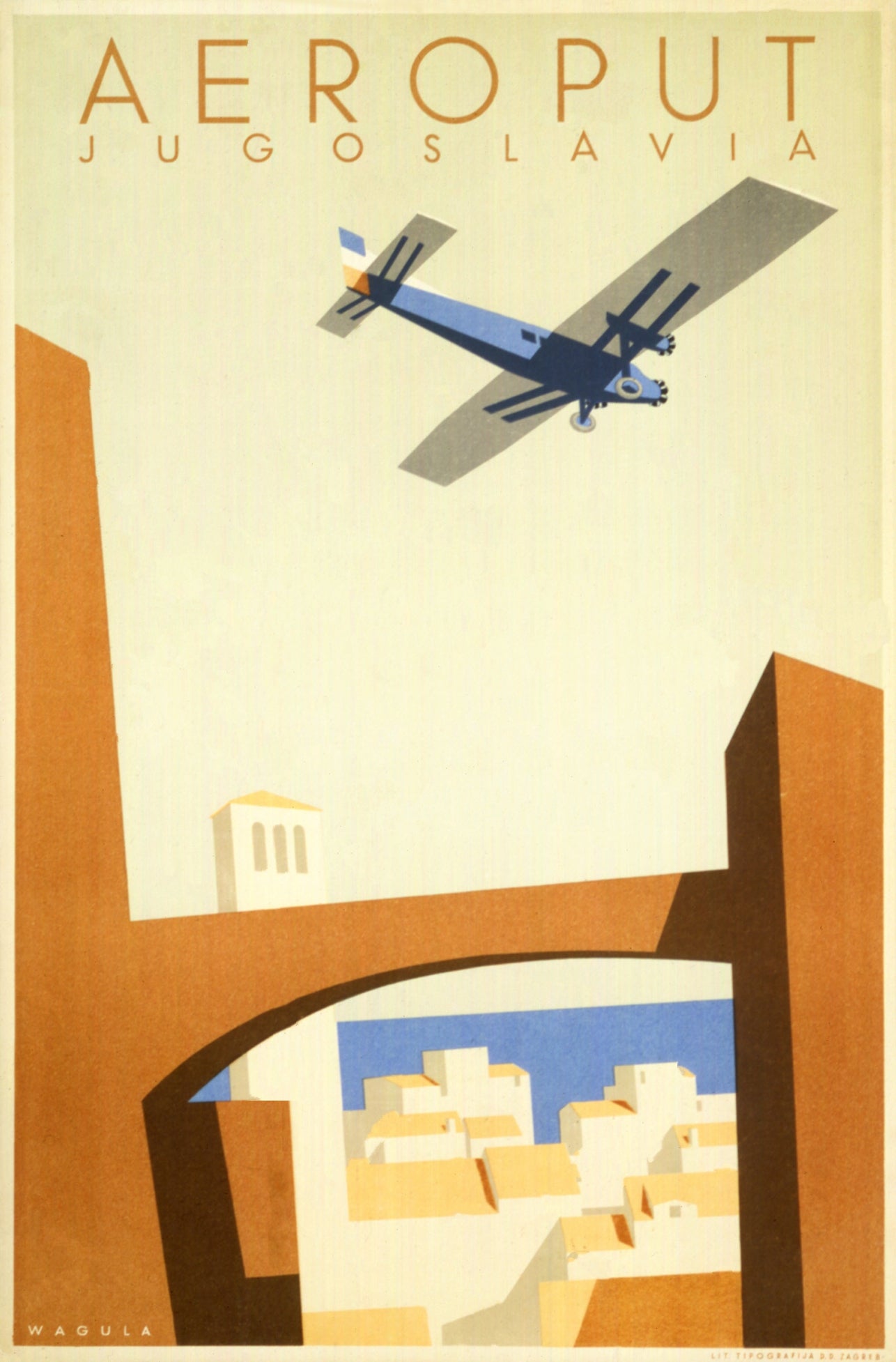 Vintage aviation Poster- Yugoslaviac1930s