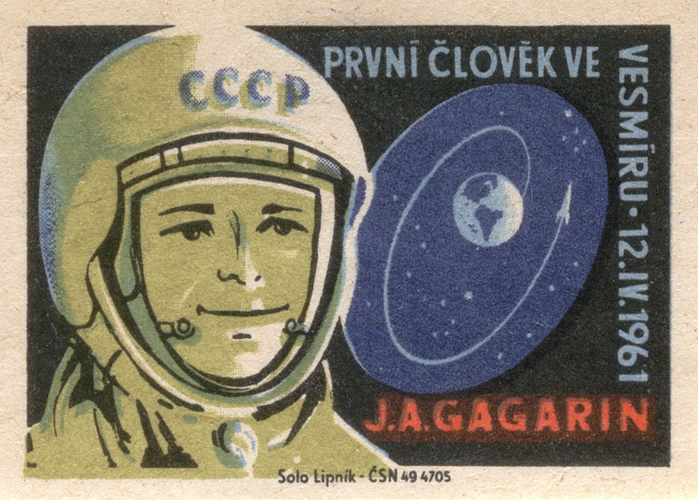 Vintage Czech poster - Yuri Gagarin