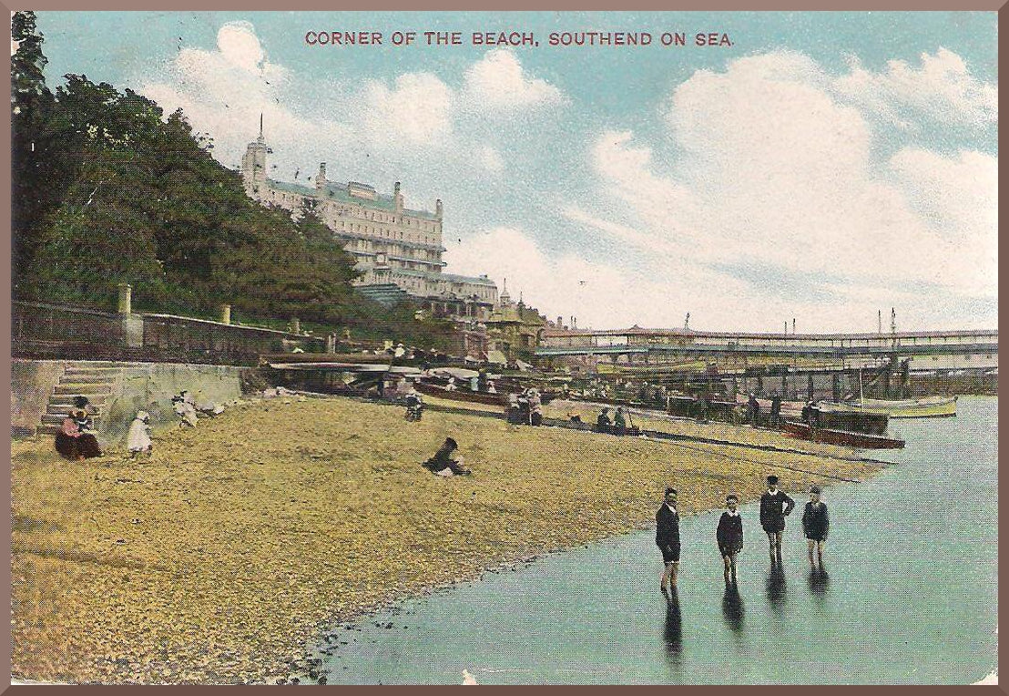 Southend beach vintage poster c1800s.