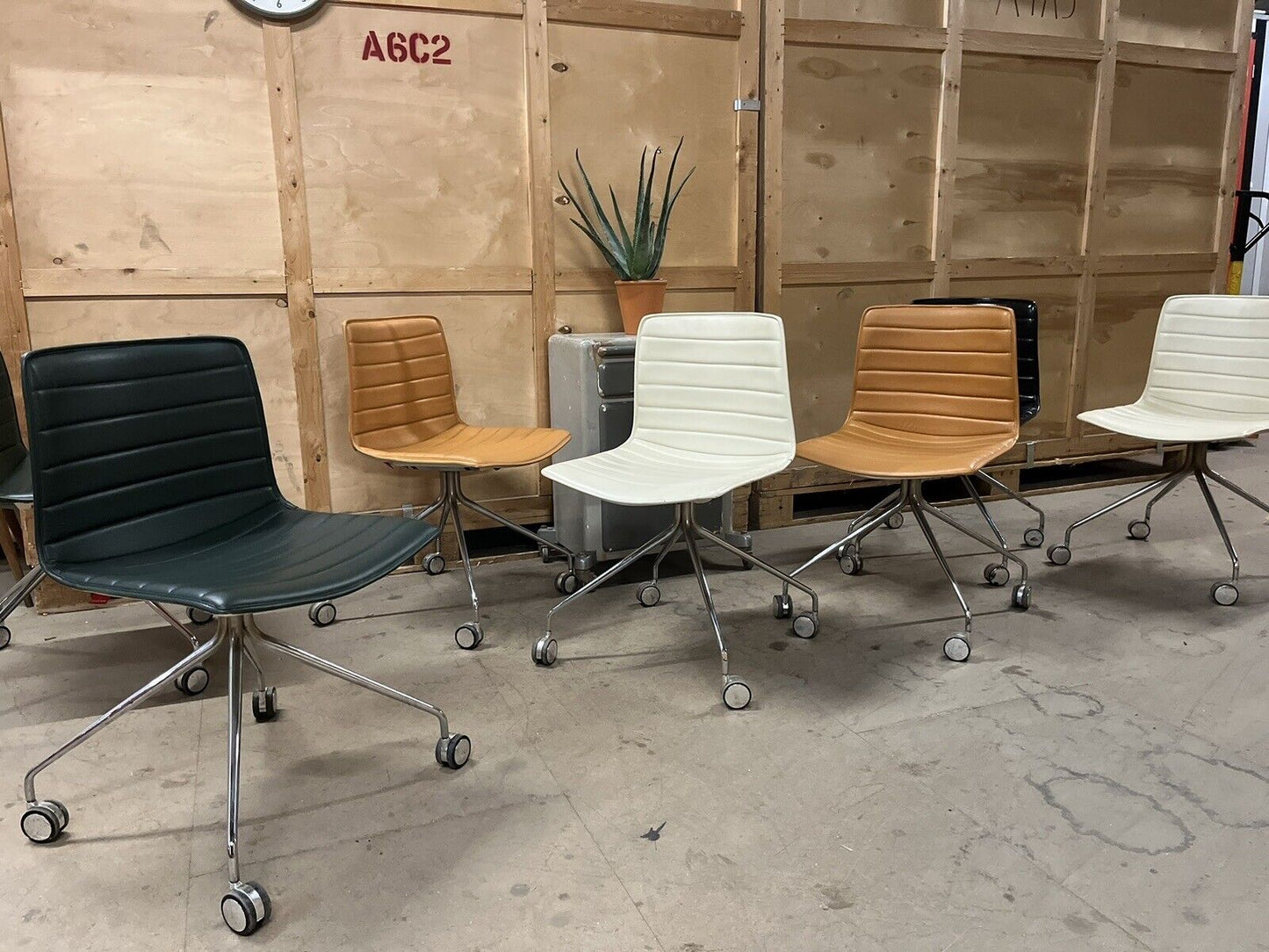 ARPER CATIFA 46 STUDIO / OFFICE CHAIRS TAN LEATHER  / VARIOUS COLOURS AVAILABLE