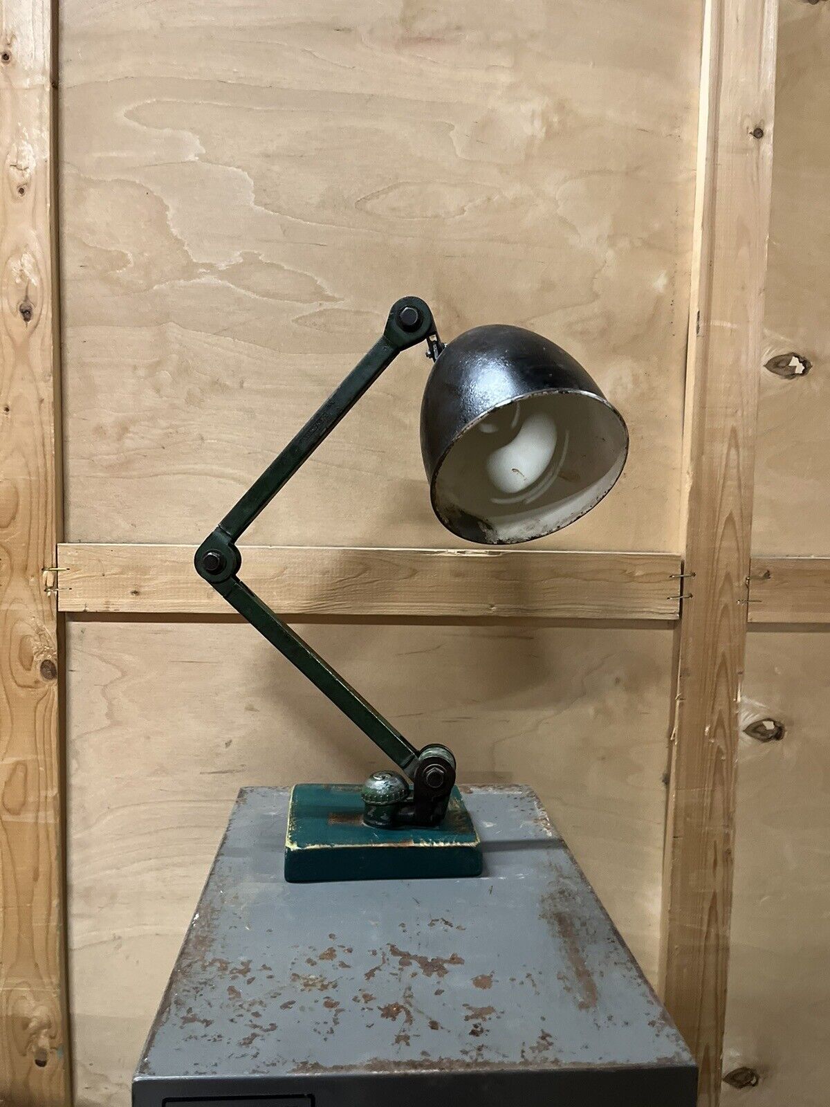 Vintage Machinist Lamp 1930s  Industrial Design Restored