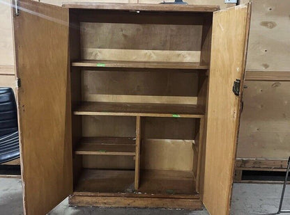 Vintage Hardwood School Cupboard/Linen Pantry c1954