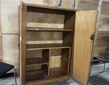 Vintage Hardwood School Cupboard/Linen Pantry c1954