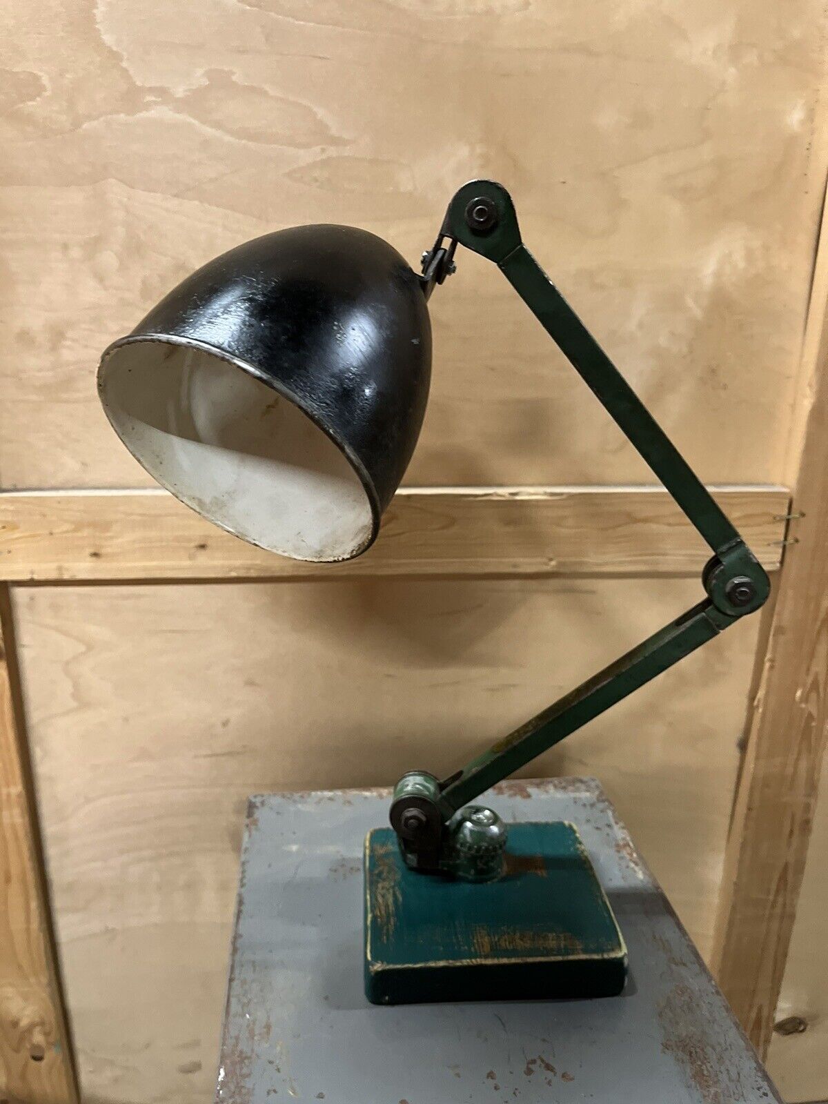 Vintage Machinist Lamp 1930s  Industrial Design Restored