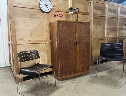 Vintage Hardwood School Cupboard/Linen Pantry c1954